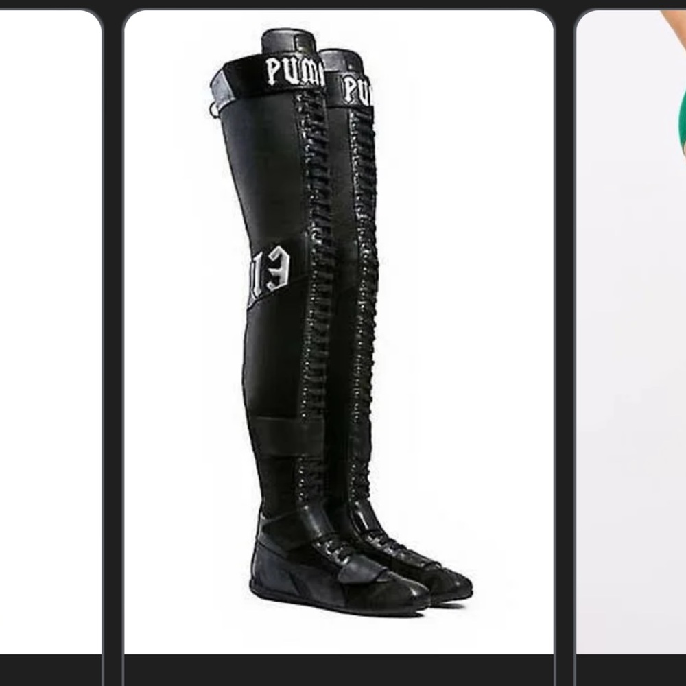 PUMA x FENTY over the knee leather women’s boots